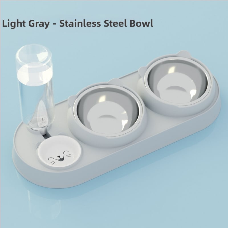Котешка двойна купа с автоматично пиене и хранене, пластмасова, марка Yixin yichong