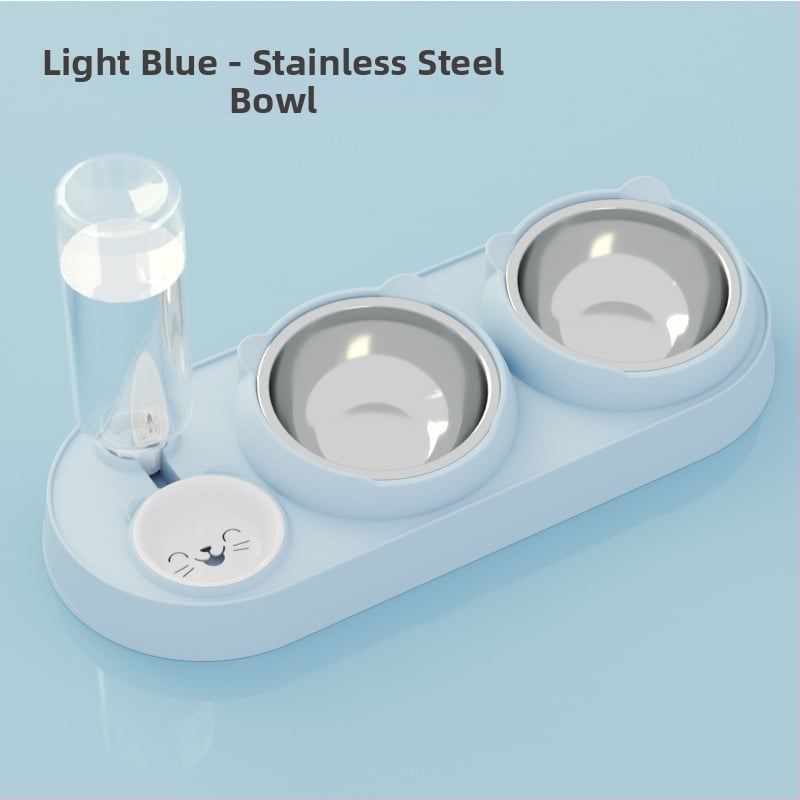 Котешка двойна купа с автоматично пиене и хранене, пластмасова, марка Yixin yichong