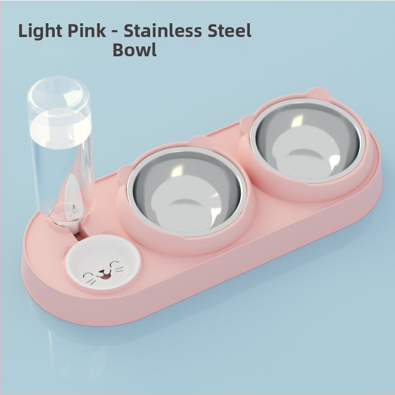 Котешка двойна купа с автоматично пиене и хранене, пластмасова, марка Yixin yichong