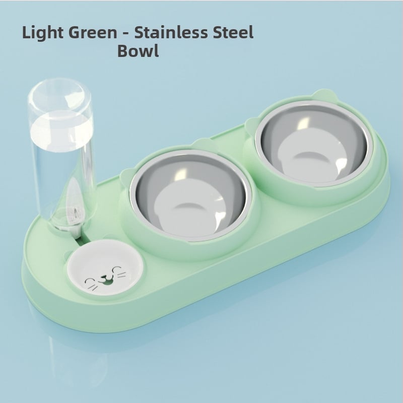 Котешка двойна купа с автоматично пиене и хранене, пластмасова, марка Yixin yichong