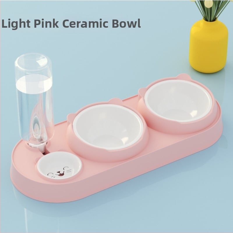 Котешка двойна купа с автоматично пиене и хранене, пластмасова, марка Yixin yichong