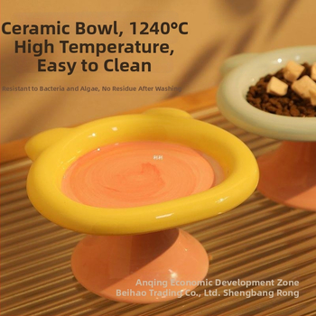 Kačių dubuo, keramikinis, prekės ženklas Sheng bangrong, skirtas katėms, maisto dubuo naminiams gyvūnėliams