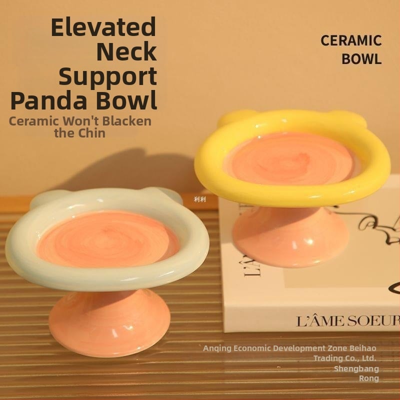 Kačių dubuo, keramikinis, prekės ženklas Sheng bangrong, skirtas katėms, maisto dubuo naminiams gyvūnėliams