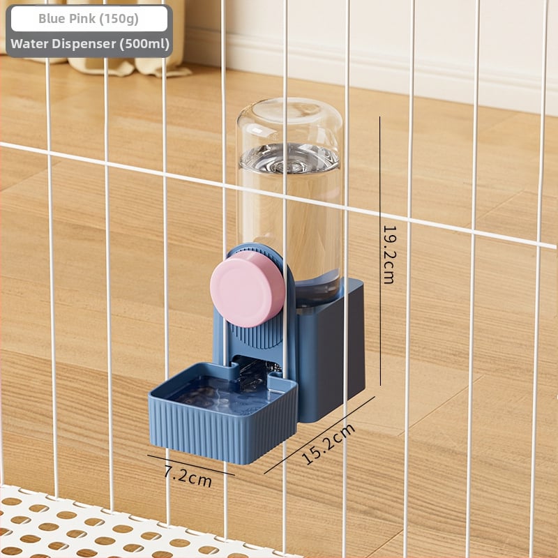 Πλαστικός αυτόματος ταϊστής και διανομέας νερού για κλουβί με κρέμασμα, κατάλληλος για όλα τα κατοικίδια, μάρκα Craftsman's quality.