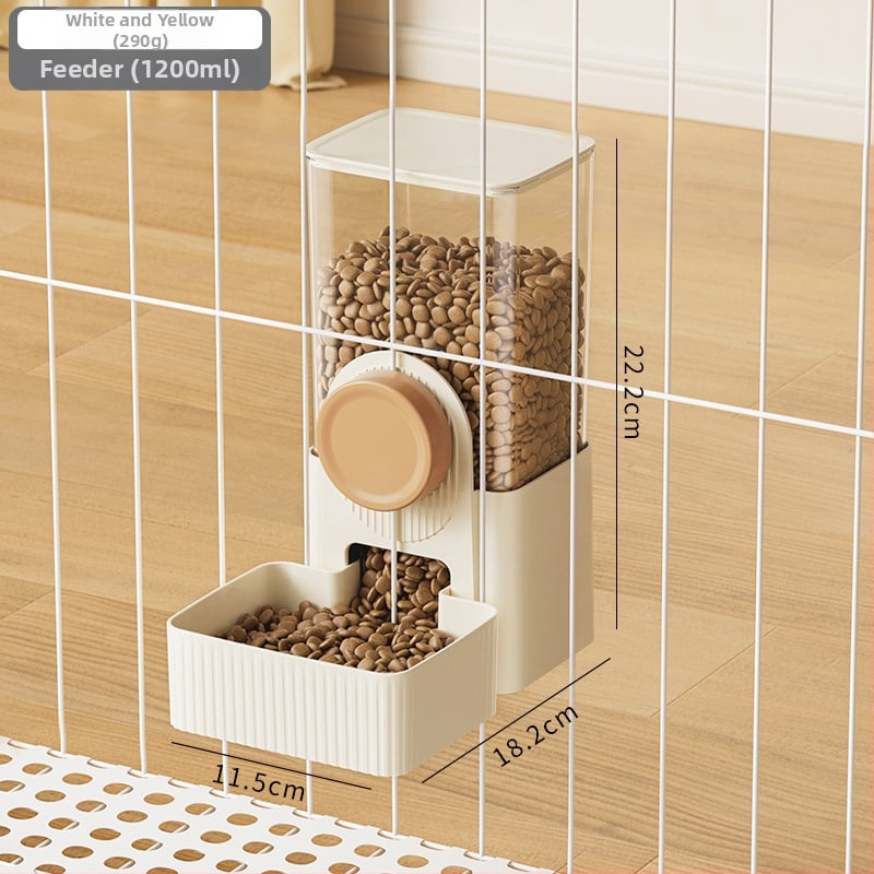 Πλαστικός αυτόματος ταϊστής και διανομέας νερού για κλουβί με κρέμασμα, κατάλληλος για όλα τα κατοικίδια, μάρκα Craftsman's quality.