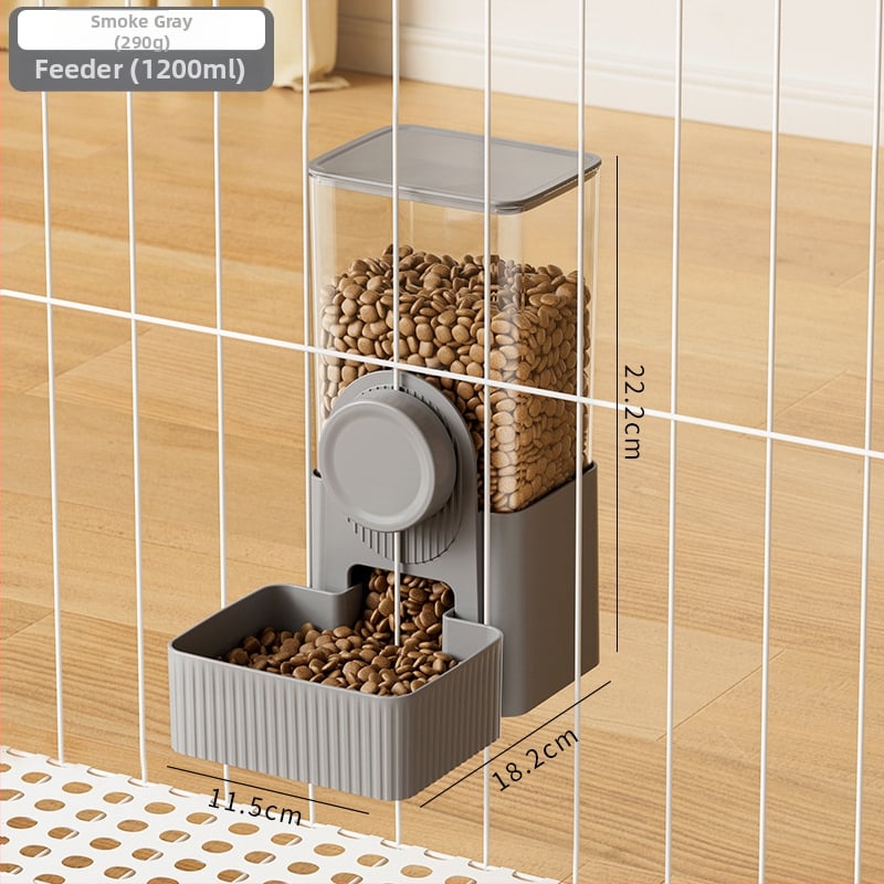 Πλαστικός αυτόματος ταϊστής και διανομέας νερού για κλουβί με κρέμασμα, κατάλληλος για όλα τα κατοικίδια, μάρκα Craftsman's quality.