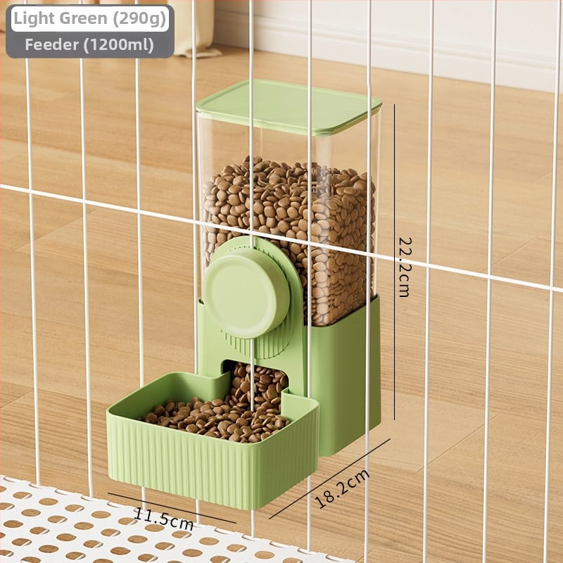 Πλαστικός αυτόματος ταϊστής και διανομέας νερού για κλουβί με κρέμασμα, κατάλληλος για όλα τα κατοικίδια, μάρκα Craftsman's quality.