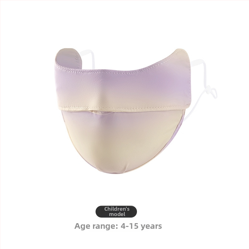 Detská maska z Ice Silk, UV ochrana UPF50+, karikatúrny dizajn, uchytenie na ucho, saténový povrch