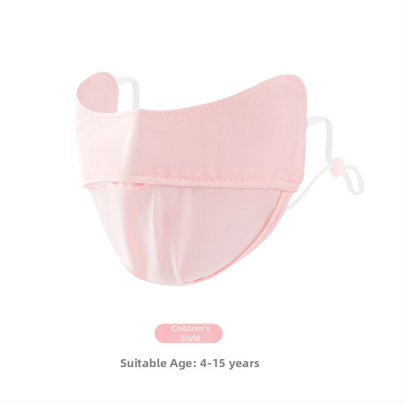 Detská maska z Ice Silk, UV ochrana UPF50+, karikatúrny dizajn, uchytenie na ucho, saténový povrch