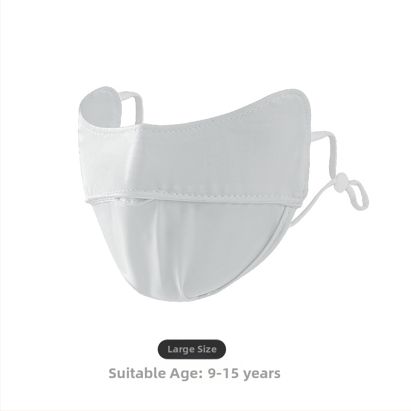 Detská maska z Ice Silk, UV ochrana UPF50+, karikatúrny dizajn, uchytenie na ucho, saténový povrch