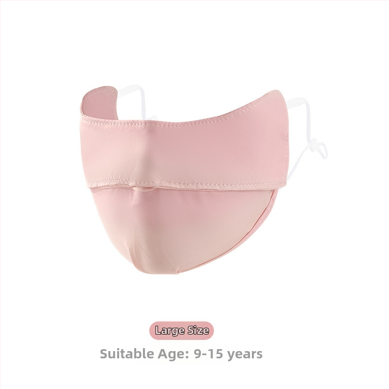 Detská maska z Ice Silk, UV ochrana UPF50+, karikatúrny dizajn, uchytenie na ucho, saténový povrch