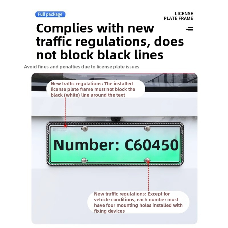 Rám registračnej poznávacej značky Ideal L6-L9, z plastu, adaptívny dizajn