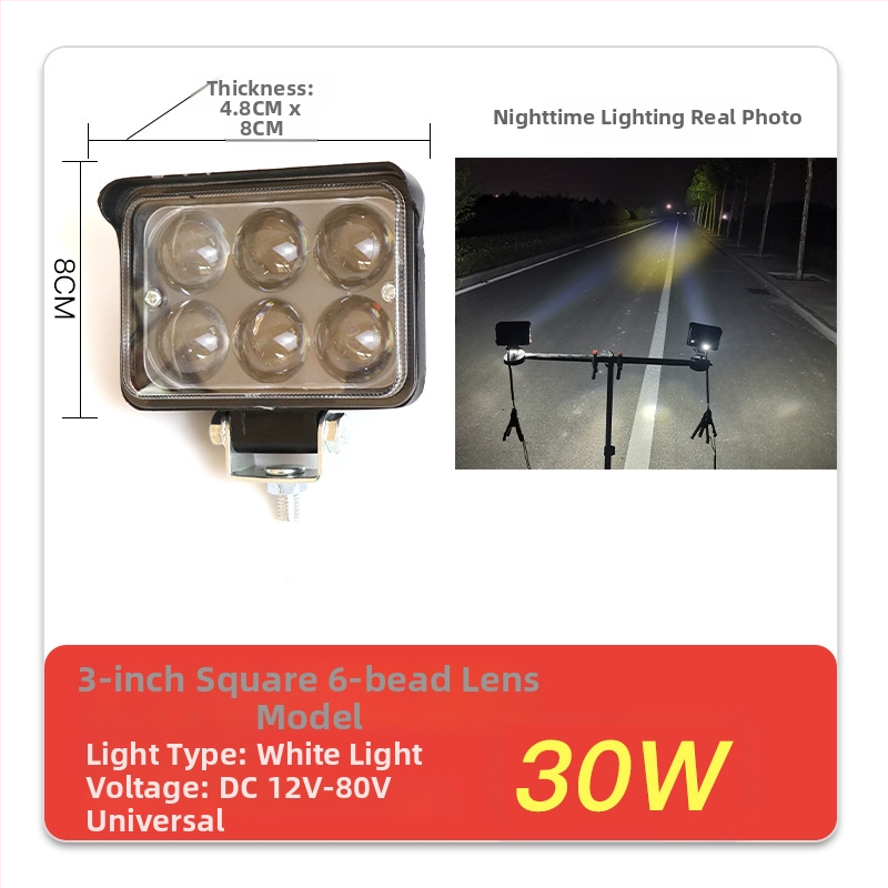 Krovininio automobilio LED prožektorius, įvestis 12–80V, galia 20–160W, IP67, liejimo aliuminio korpusas
