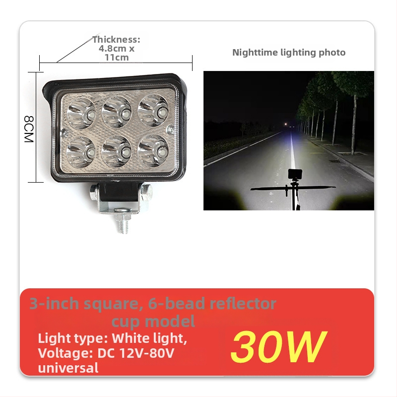 Krovininio automobilio LED prožektorius, įvestis 12–80V, galia 20–160W, IP67, liejimo aliuminio korpusas