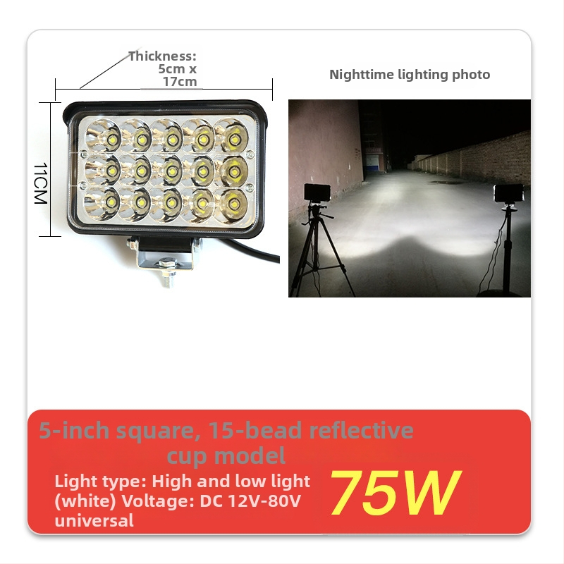 Krovininio automobilio LED prožektorius, įvestis 12–80V, galia 20–160W, IP67, liejimo aliuminio korpusas