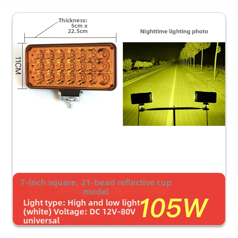 Krovininio automobilio LED prožektorius, įvestis 12–80V, galia 20–160W, IP67, liejimo aliuminio korpusas