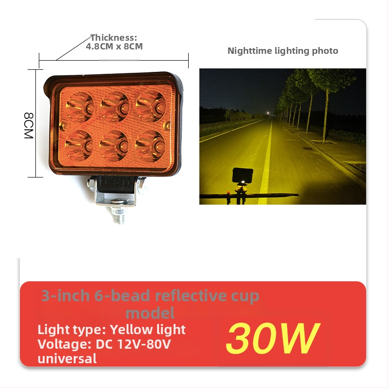 Krovininio automobilio LED prožektorius, įvestis 12–80V, galia 20–160W, IP67, liejimo aliuminio korpusas