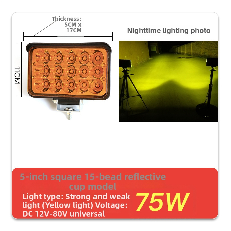 Krovininio automobilio LED prožektorius, įvestis 12–80V, galia 20–160W, IP67, liejimo aliuminio korpusas