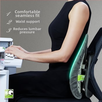 Ergonomiška juosmens pagalvė biuro kėdėlei, ABS medžiaga, logotipo spauda, tinkama ilgam sėdėjimui