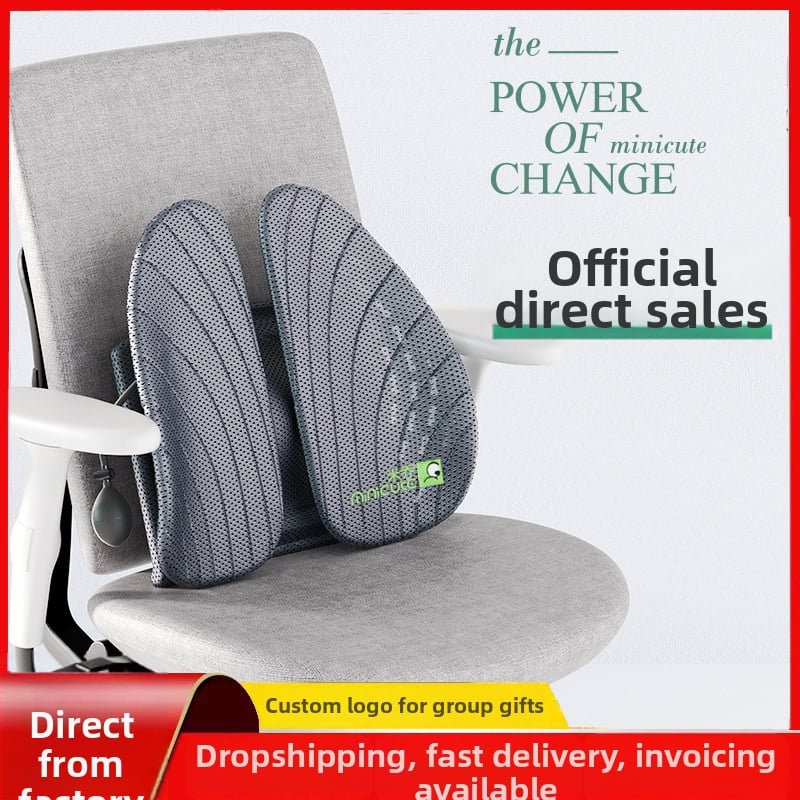 Ergonomiška juosmens pagalvė biuro kėdėlei, ABS medžiaga, logotipo spauda, tinkama ilgam sėdėjimui