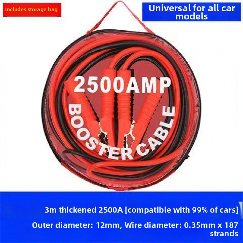 Automobilio akumuliatoriaus užvedimo laidas, antišalčio, storos, atsparus šalčiui, grynas varis, žemės kabelis