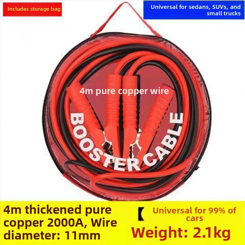 Automobilio akumuliatoriaus užvedimo laidas, antišalčio, storos, atsparus šalčiui, grynas varis, žemės kabelis