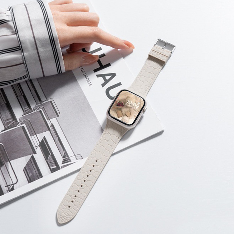 Silikonska narukvica za Apple Watch 38/39/40 mm s lychee uzorkom za SE/Series 6/7/8