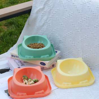 2-σε-1 αποσπώμενο μπολ φαγητού κατοικίδίων με αντιολισθητικό κάτω για γάτες και σκύλους – Υλικά: PP + ανοξείδωτος χάλυβας