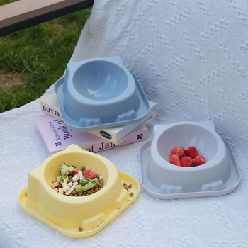 2-σε-1 αποσπώμενο μπολ φαγητού κατοικίδίων με αντιολισθητικό κάτω για γάτες και σκύλους – Υλικά: PP + ανοξείδωτος χάλυβας