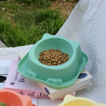 2-σε-1 αποσπώμενο μπολ φαγητού κατοικίδίων με αντιολισθητικό κάτω για γάτες και σκύλους – Υλικά: PP + ανοξείδωτος χάλυβας