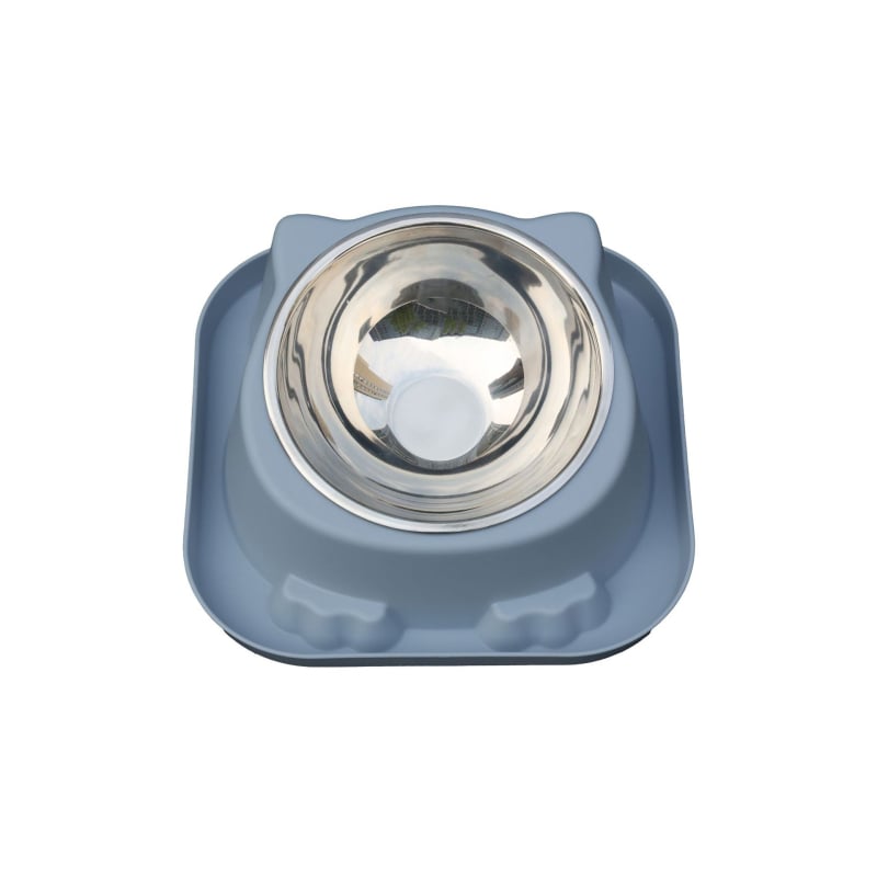 2-σε-1 αποσπώμενο μπολ φαγητού κατοικίδίων με αντιολισθητικό κάτω για γάτες και σκύλους – Υλικά: PP + ανοξείδωτος χάλυβας