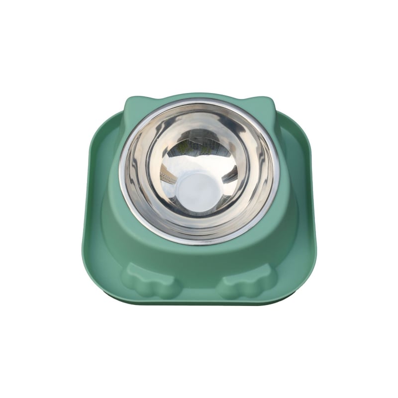 2-σε-1 αποσπώμενο μπολ φαγητού κατοικίδίων με αντιολισθητικό κάτω για γάτες και σκύλους – Υλικά: PP + ανοξείδωτος χάλυβας