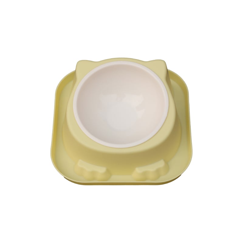 2-σε-1 αποσπώμενο μπολ φαγητού κατοικίδίων με αντιολισθητικό κάτω για γάτες και σκύλους – Υλικά: PP + ανοξείδωτος χάλυβας