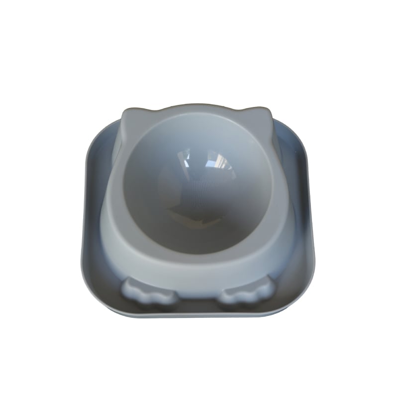 2-σε-1 αποσπώμενο μπολ φαγητού κατοικίδίων με αντιολισθητικό κάτω για γάτες και σκύλους – Υλικά: PP + ανοξείδωτος χάλυβας