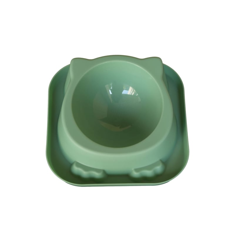 2-σε-1 αποσπώμενο μπολ φαγητού κατοικίδίων με αντιολισθητικό κάτω για γάτες και σκύλους – Υλικά: PP + ανοξείδωτος χάλυβας