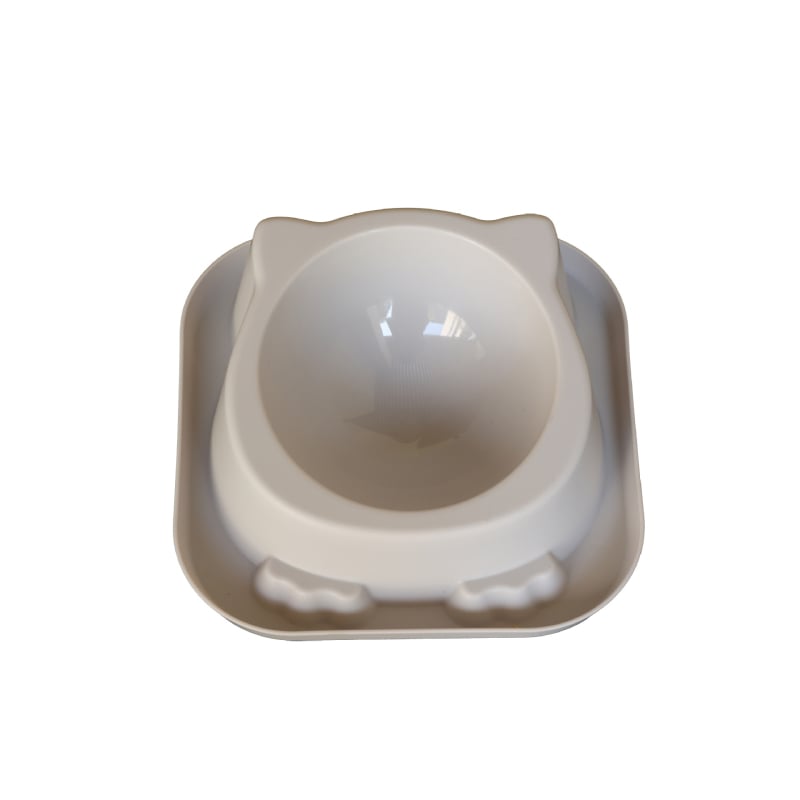 2-σε-1 αποσπώμενο μπολ φαγητού κατοικίδίων με αντιολισθητικό κάτω για γάτες και σκύλους – Υλικά: PP + ανοξείδωτος χάλυβας