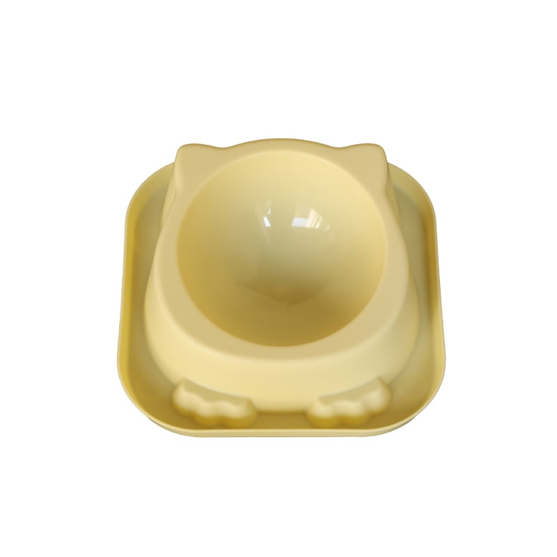 2-σε-1 αποσπώμενο μπολ φαγητού κατοικίδίων με αντιολισθητικό κάτω για γάτες και σκύλους – Υλικά: PP + ανοξείδωτος χάλυβας