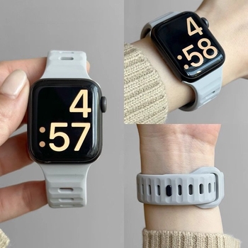 Prozračan silikonski kaiš za Apple Watch S7–S10, moderan