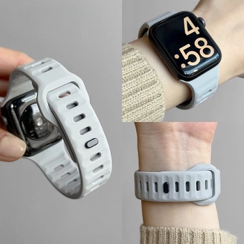 Prozračan silikonski kaiš za Apple Watch S7–S10, moderan