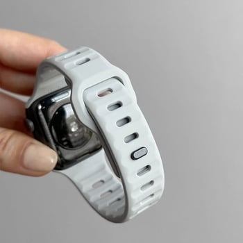 Prozračan silikonski kaiš za Apple Watch S7–S10, moderan