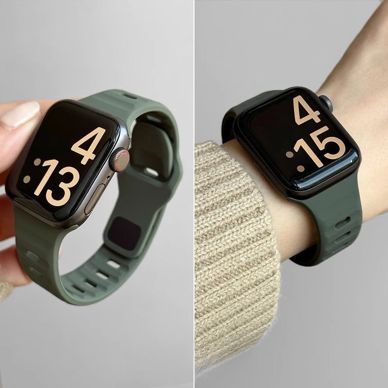 Prozračan silikonski kaiš za Apple Watch S7–S10, moderan