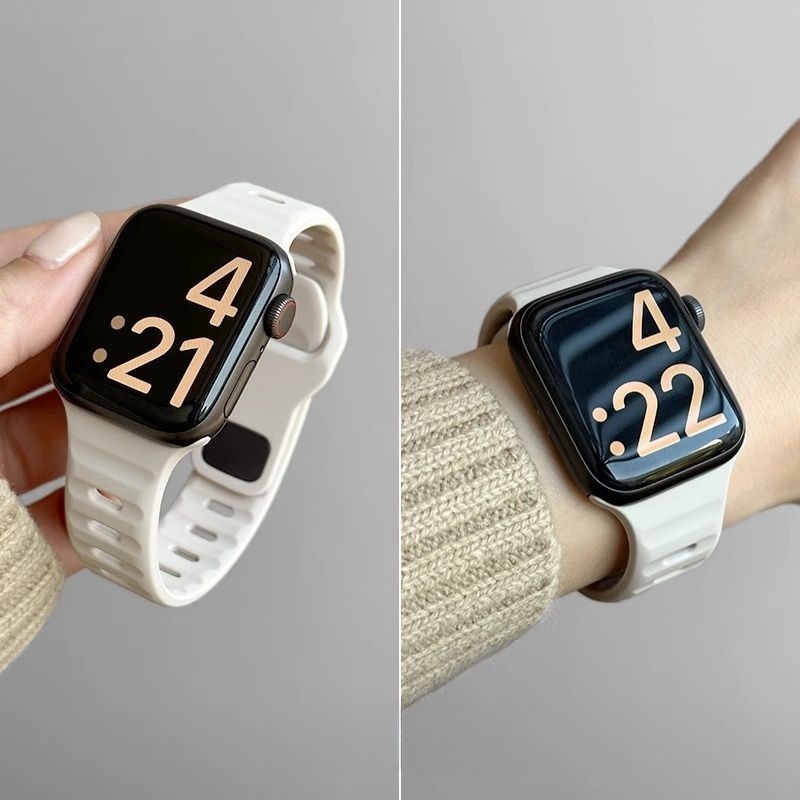 Prozračan silikonski kaiš za Apple Watch S7–S10, moderan