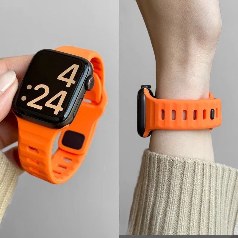 Prozračan silikonski kaiš za Apple Watch S7–S10, moderan