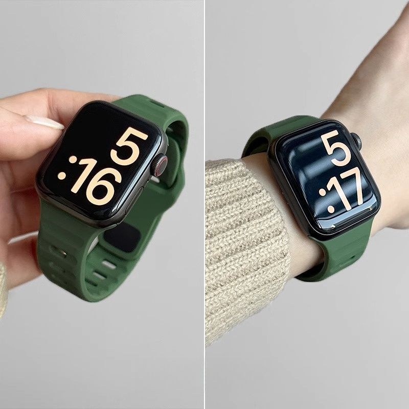 Prozračan silikonski kaiš za Apple Watch S7–S10, moderan