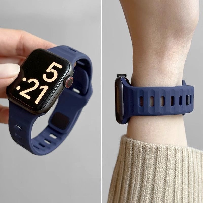 Prozračan silikonski kaiš za Apple Watch S7–S10, moderan