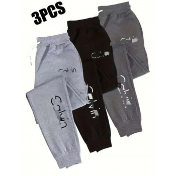 Vyrinės tiesaus kirpimo terry sportinės kelnės su skaitmenine spauda, poliesteris 91–95%, vidurio juosmuo