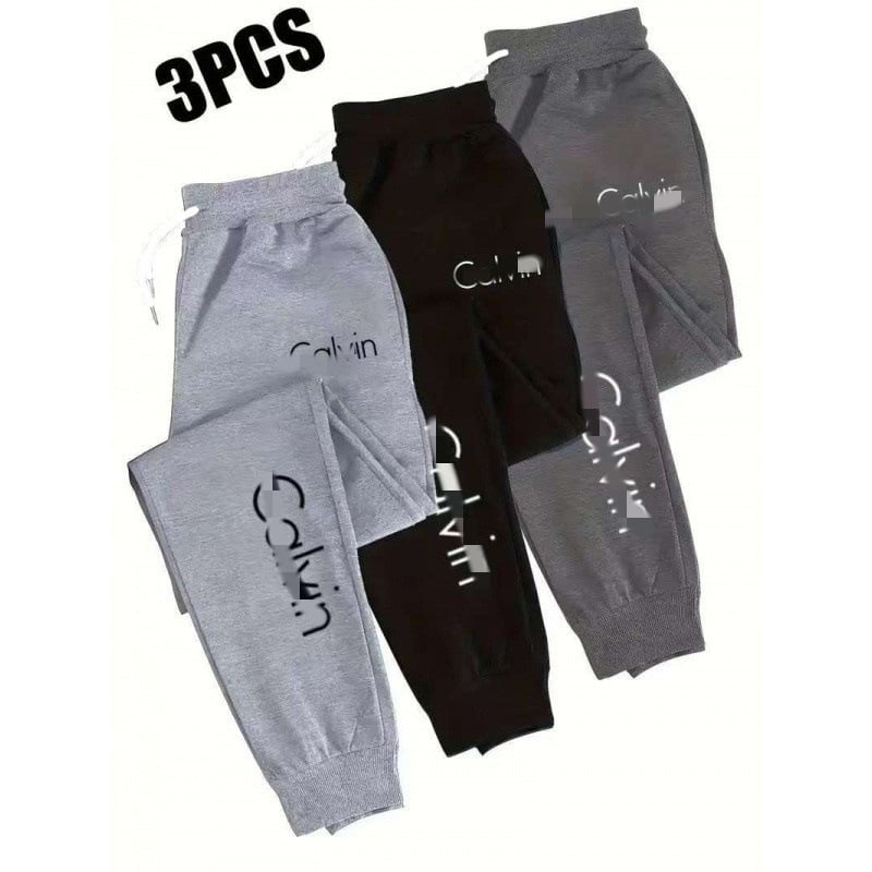 Vyrinės tiesaus kirpimo terry sportinės kelnės su skaitmenine spauda, poliesteris 91–95%, vidurio juosmuo