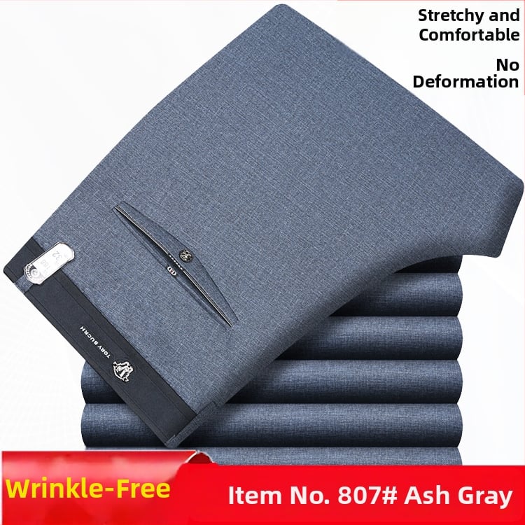 Vyriniai rudens-žiemos storesnės kasdienės kelnės, tiesus kirpimas, medvilnės audinys, užtrauktukas, didelis elastingumas