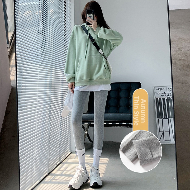 Naistele termilised fleece vooderga leggingud, paks materjal, polüester-spandeksi segu, 9/10 pikkus, kitsas lõige