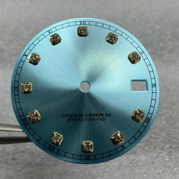 Laikrodžio mechanizmo modifikavimo rinkinys su NH35/NH36 automatinio judėjimo mechanizmu ir deimantiniu dialu